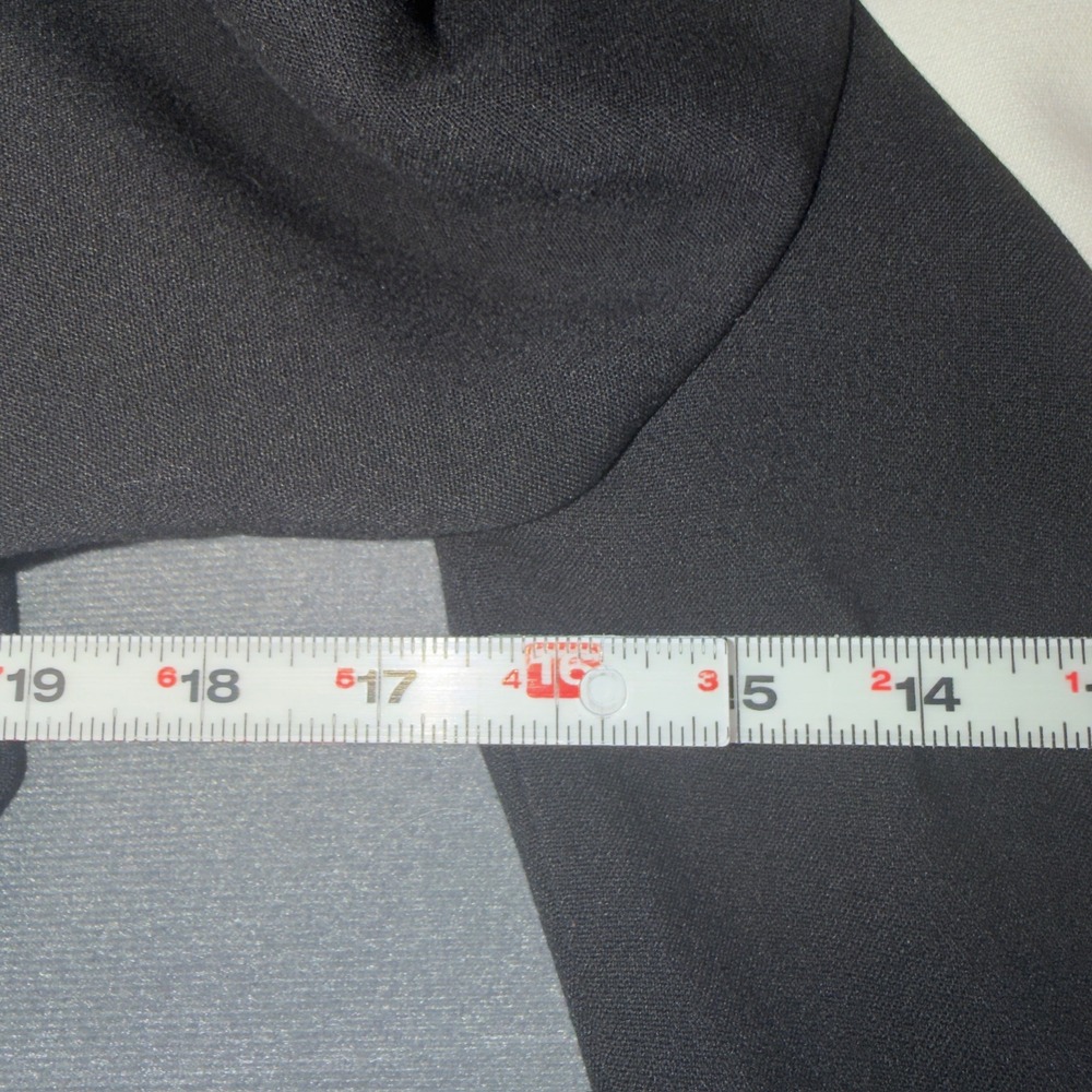 Kate Spade Black Cream Colorblock Long Sleeve Fit Flare Pocket Dress Size 4 - Picture 5 of 11